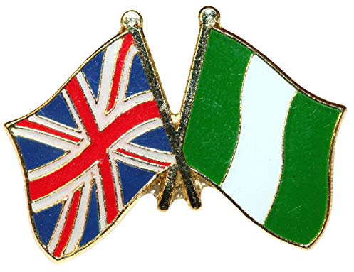 UK & Nigeria Friendship Flag Pin Badge