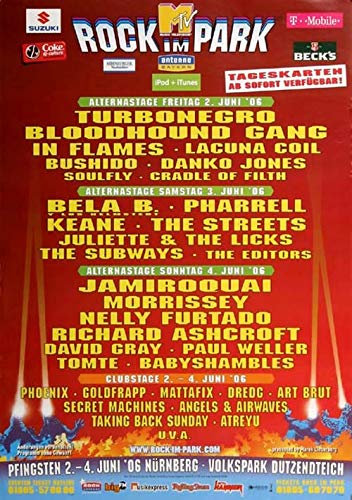 Rock AM Ring & Park - Alterna Stage, Rock am Ring 2006 » Konzertplakat/Premium Poster | Live Konzert Veranstaltung | DIN A1 «