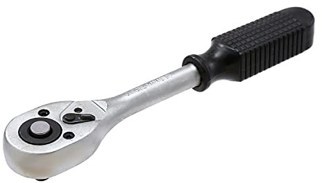 TOPWAY Llave de Carraca 3/8, Mango para Llave de Tubo de Liberación Rápida de 24 Dientes, Acero al Cromo Vanadio, Herramienta para Taller de Reparación de Automóviles, 200mm 422905