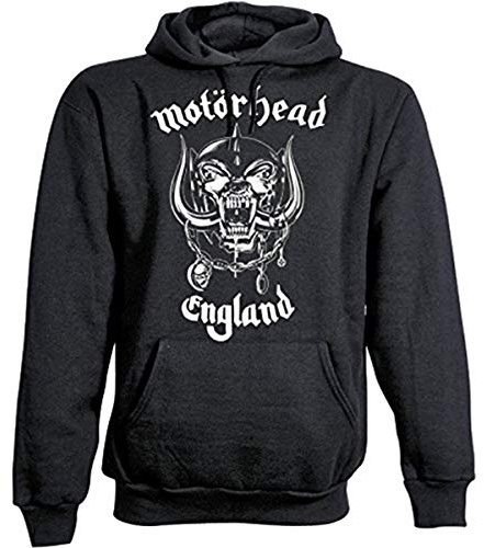 Motorhead Men England Hoodie, Black, Small