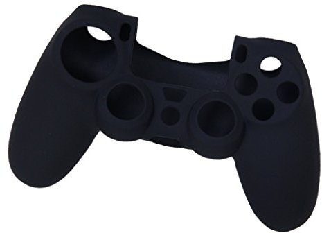 TOOGOO(R) Funda Silicona Protectora para Mando Consola de PS4 Color Negro