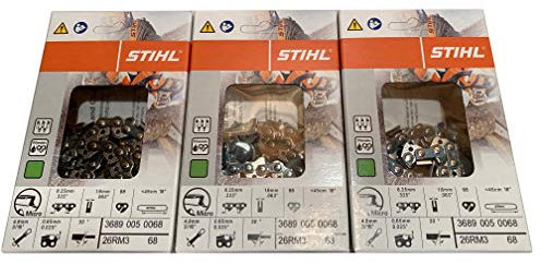 3 – Stihl Oilomatic Chaîne Chaîne de tronçonneuse 26 RM3 68 18 en 68link 325