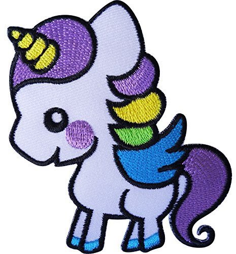 Unicorn Patch Embroidered Iron Sew On Clothes Jacket Pony Horse Embroided Badge