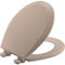 Bemis 500EC068 Toilettensitz, Formholz, rund, mit leicht zu reinigendem Scharnier, Beige