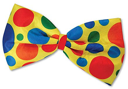 Clown Jumbo Bow Tie Accessory Fancy Dress