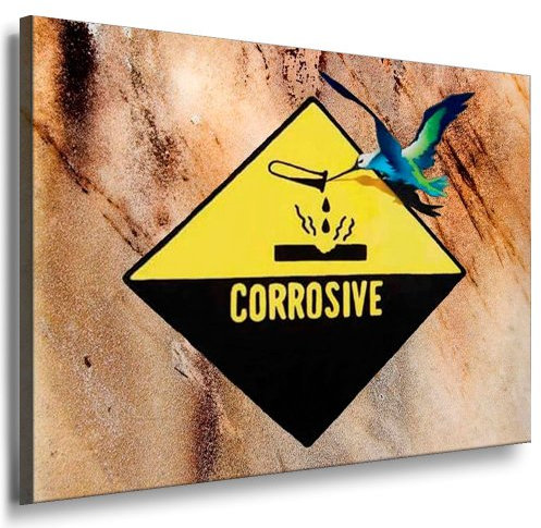 Graffiti Banksy Druck auf leinwand - Bild 100x70cm k. Poster ! Bild fertig auf Keilrahmen ! Pop Art Gemälde Kunstdrucke, Wandbilder, Bilder zur Dekoration - Deko/Top 200Banksy Streetart Wandbilder