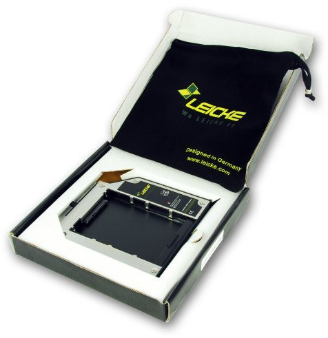 LEICKE DUAL SATA 2.HDD/SSD Adattatore universale per disco fisso di seconda generazione SATA su SATA per tutti i notebook con spessore 12,7 millimetri drive bay |LEICKE con hyper-speed technology (ottimizzato per SSD) Compatibile con IBM ThinkPad,Dell,HP,Lenovo,Acer ecc.