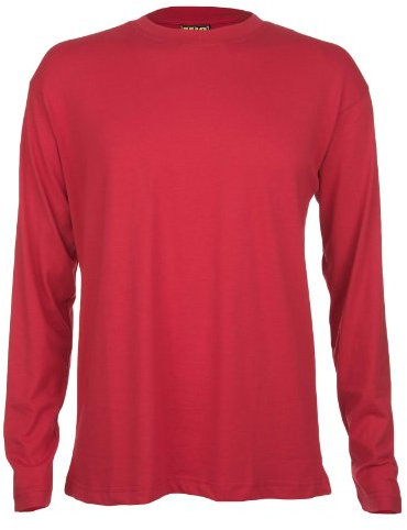 Mens Long Sleeve Premium T Shirts by MIG Sizes S to 4XL (S - Small, RED)