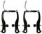 Promax Fahrrad Bremskörper V-Brake Bremsen Set Aluminium schwarz