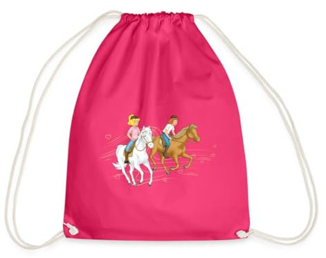 Spreadshirt Bibi Und Tina Ausritt Mit Amadeus Und Sabrina Turnbeutel, One size, Fuchsia