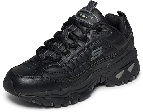 Skechers mens Energy Afterburn Shoes Lace-Up Sneaker, Black/Grey, 8.5