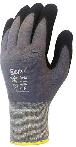 Skytec Aria 1 Pair 3D MoistureVap Nitrile Coated Work Gloves Size 8 / Medium