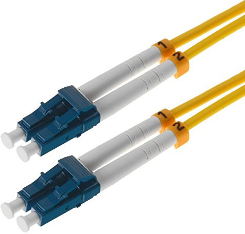 Helos LWL Patchkabel 9/125 m OS2 LC 10,0 m, LC Duplex Stecker, gelb, 115734