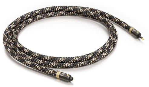 VIABLUE H-FLEX Toslink * Optisches High-End Audio Digitalkabel * S/PDIF * T6s Toslink-/Mini-Toslinkstecker, echtvergoldet * 1 Stück * 50 cm * 0.5 m