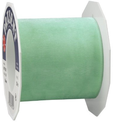 Präsent C.E. Pattberg Sheer Organzaband mintgrün, 25 m Geschenkband zum Einpacken von Geschenken, 72 mm Breite, Zubehör zum Dekorieren & Basteln, Dekoband