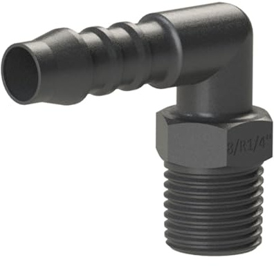 RIEGLER 110982-32.362 Winkel-Einschraubstutzen, R 1/2 a., für Schlauch LW 12 mm, PA 6, 1Stk