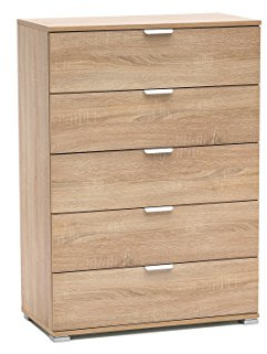 MeMi me612bia Kommode Modern 38x75x105 cm Rovere Sonoma