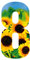 WHL Pack of 3 Wheelie Bin House Numbers - Sunflower Number 8