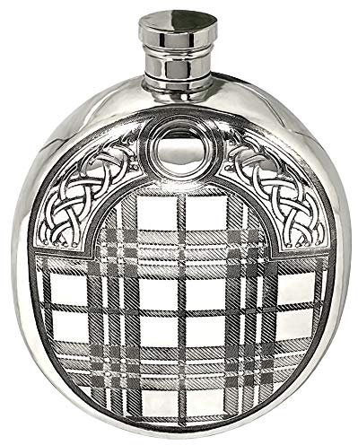 English Pewter Company 6oz Sporran Wedge Pewter Hip Flask [TSF620]
