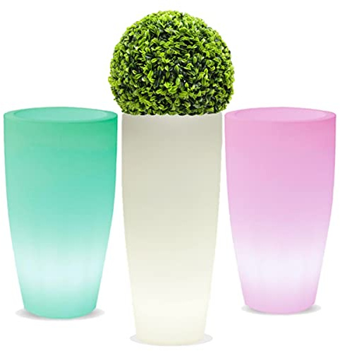 La Vida en Led Pot de fleurs lumineux LED RVB rechargeable