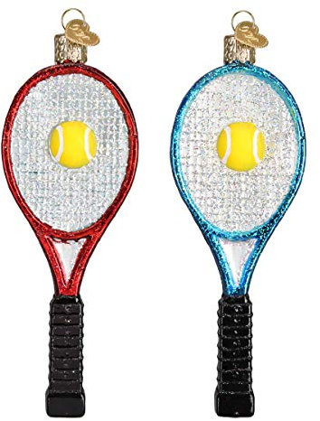 Old World Christmas Tennis Racquet Glass Blown Ornament for Christmas Tree
