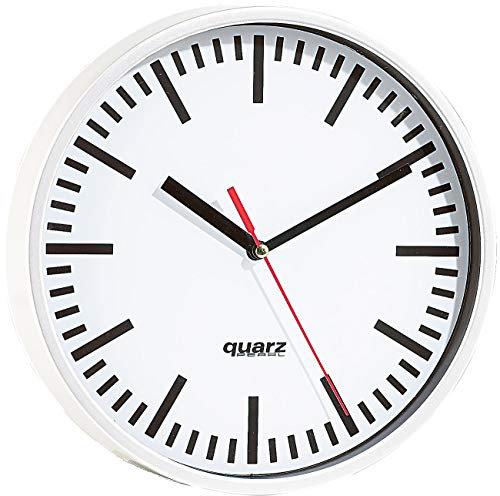 PEARL Küchenuhr: Quarz-Bahnhofsuhr, 22,5cm Durchmesser (Küchenuhr Wanduhr, Wanduhr Bahnhofsuhr, Eisenbahn)