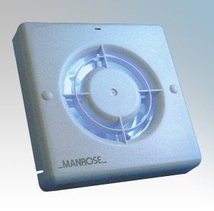 Manrose XF100P 100mm/4 230v XF100 Series Pullcord Axial Wall/Ceiling Fan
