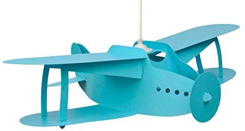 R. et M. Coudert - Plafonnier - Suspension Avion biplan bleu ciel