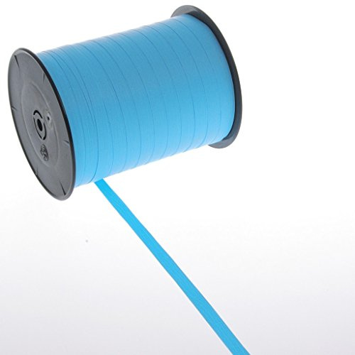 Deko und Band Wetterfestes Polyband mit Holzmaserung - hellblau - 7 mm - 250 m Rolle -96