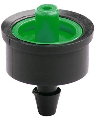 ABRISA Gotero autocompensante de botón para riego, Negro, 8 l/h