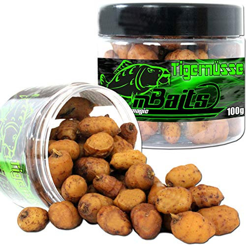 Assortiment de noix tigrées Angel Berger - Appâts de pèche - Pot de 100 g, vanille