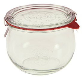 Weck 744 1/2L Tulip Jar Set of Six - 16.9 Ounce by Weck