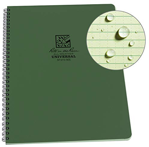 Rite in the Rain wasserdicht Notizblock, unisex, Waterproof, Grün, 8½ x 11-Inch