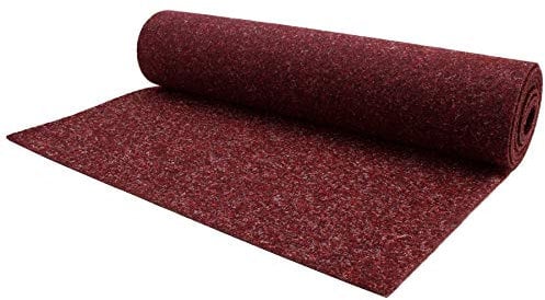 Nadelfilz Teppichboden Meterware MERLIN Schwer Entflammbar - Rot, 2,00m x 6,00m, Bodenbelag Auslegware Meterware, Antistatischer, Strapazierfähiger, Nadelvlies Büro Messe Teppichboden