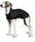 Ancol Greyhound Dog Coat in Black - Polyester Hook & Loop Fastening Cosy Puppy Walking Winter Outfit Pet Sweater - 70cm