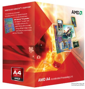 Processeur accéléré double coeur AMD A4-3300 avec graphique dédié AMD RadeonTM HD 6410D - Socket FM1
