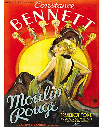 Wee Blue Coo Prints Movie Film Moulin Rouge Musical Comedy Constance Bennett Poster 30X40 cm 12X16 IN Print Film Musik Komödie