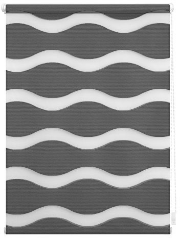 Lichtblick Doppelrollo Klemmfix ohne Bohren, Welle, Blickdicht, Klemmträger-Montage, Sichtschutz, Wandmongtage, Deckenmontage, für Fenster und Türen Anthrazit,60 cm x 150 cm (B x L)