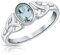 DTPsilver® 925 Sterling Silber Ring - Keltische Dreifaltigkeitsknoten - Keltische Kollektion - Blautopas