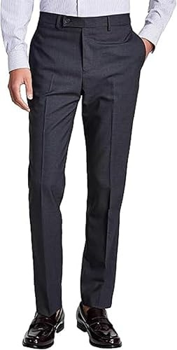 Calvin Klein Pantalón clásico para Hombre de Corte Ajustado, Gris, 30W x 32L