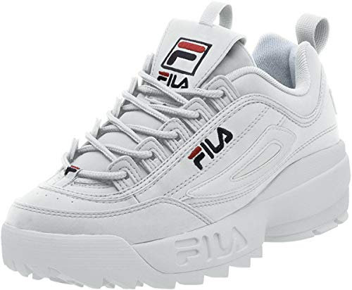 Fila Disruptor II, Men's Sneaker, White/Peacoat/Vinred, 6 UK (39.5 EU)