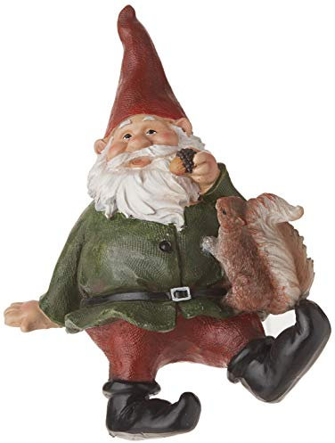 Garden Gnome Statue - Osbert the Garden Gnome Shelf Sitter - Outdoor Garden Gnomes - Funny Lawn Gnome Statues