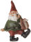Garden Gnome Statue - Osbert the Garden Gnome Shelf Sitter - Outdoor Garden Gnomes - Funny Lawn Gnome Statues