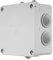 REV Verteilerkasten - Abzweigkasten-Verteilerdose 7fach, 113x113x58mm, IP54, grau