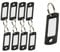 Lucky Line Porte-clés en plastique coloré flexible avec anneau fendu de 1,9 cm en noir, 50 étiquettes (16920)