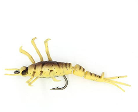 Savage Gear 3D TPE Mayfly Nymph 5cm 2,5g - Maifliege, Gummifliege, Maifliegen-Imitat, Forellenfliege, Köder für Zander, Hecht, Barsch & Forellen, Zanderköder, Hechtköder, Barschköder, Forellenköder, Gummiköder, Angelköder, Farbe:Yellow Belly