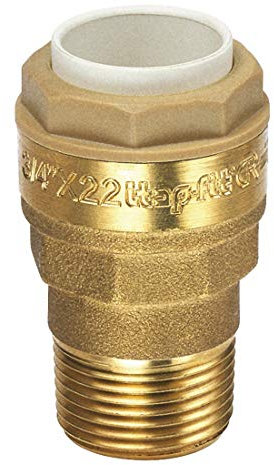 ITAP-FIT -IT615B034022- Messing-Steckverbinder gerade für Cu-Rohr Ø 22 mm x 3/4 AG - DVGW