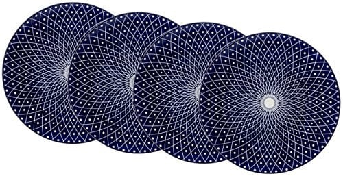 Ritzenhoff & Breker Speiseteller-Set Royal Reiko, 4-teilig, 26,5 cm Durchmesser, Porzellangeschirr, Blau-Weiß, 26.50 x 26.50 x 3.00 cm