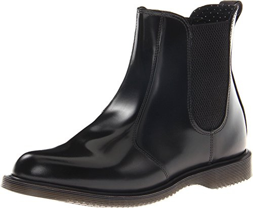 Dr. Martens Women's Flora Chelsea Boots 14649001, Black (Black Polished Smooth 001) , 3 UK
