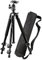Mantona Basic Scout Set Fotostativ, Kamerastativ bis 144cm, + Tragetasche, Kugelkopf, Wasserwaage, umkehrbare Mittelsäule, für Reisen und Outdoor Fotografie für DSLR Kamera, kompakt leichtes Stativ